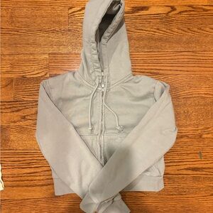 Light Green Brandy Melville Cropped Hoodie